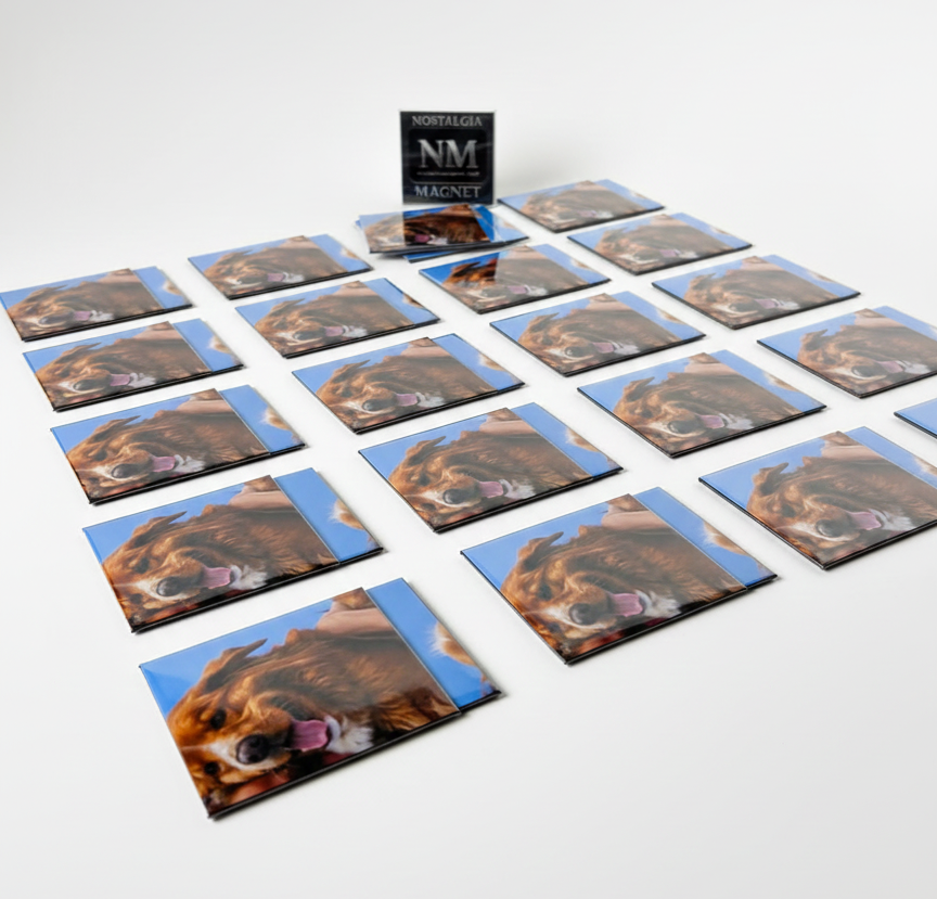 Personalized photo magnets in bulk – perfect for parties, corporate giveaways, or gifts